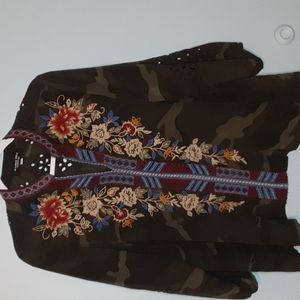 Size small Johnny was camo and embroidered